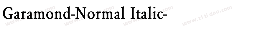 Garamond-Normal Italic字体转换
